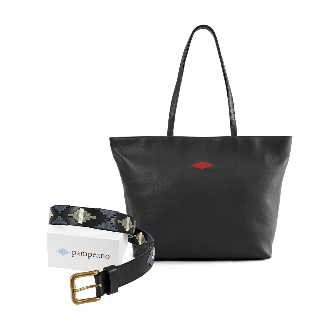 Choice of Any Leather Polo Belt and Trapecio Ladies Bag - Gift Package - pampeano UK