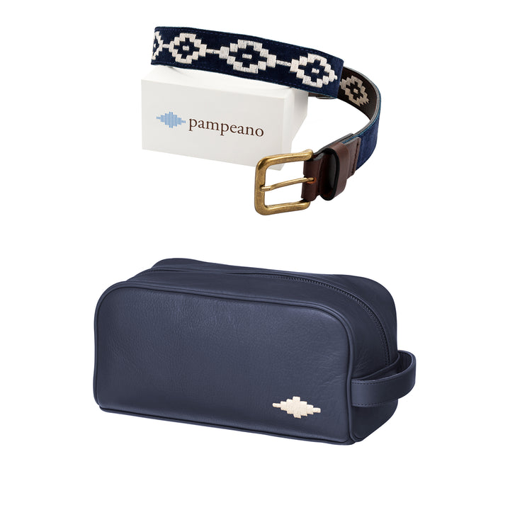 Choice of Any pampeano Polo Belt and Any Leather Washbag - Gift Package - pampeano UK