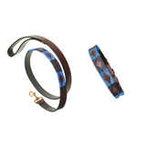 Auswahl an Hundehalsband und Leine aus Leder – Geschenkpaket