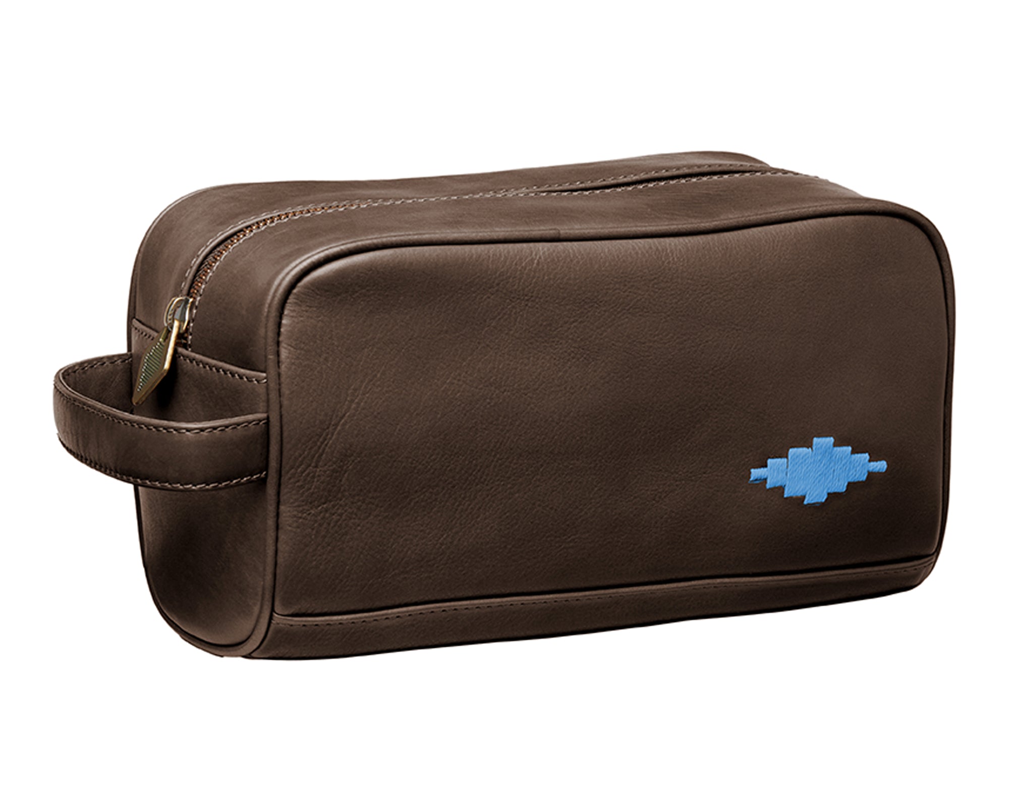 Hombre Kulturtasche - Braunes Leder