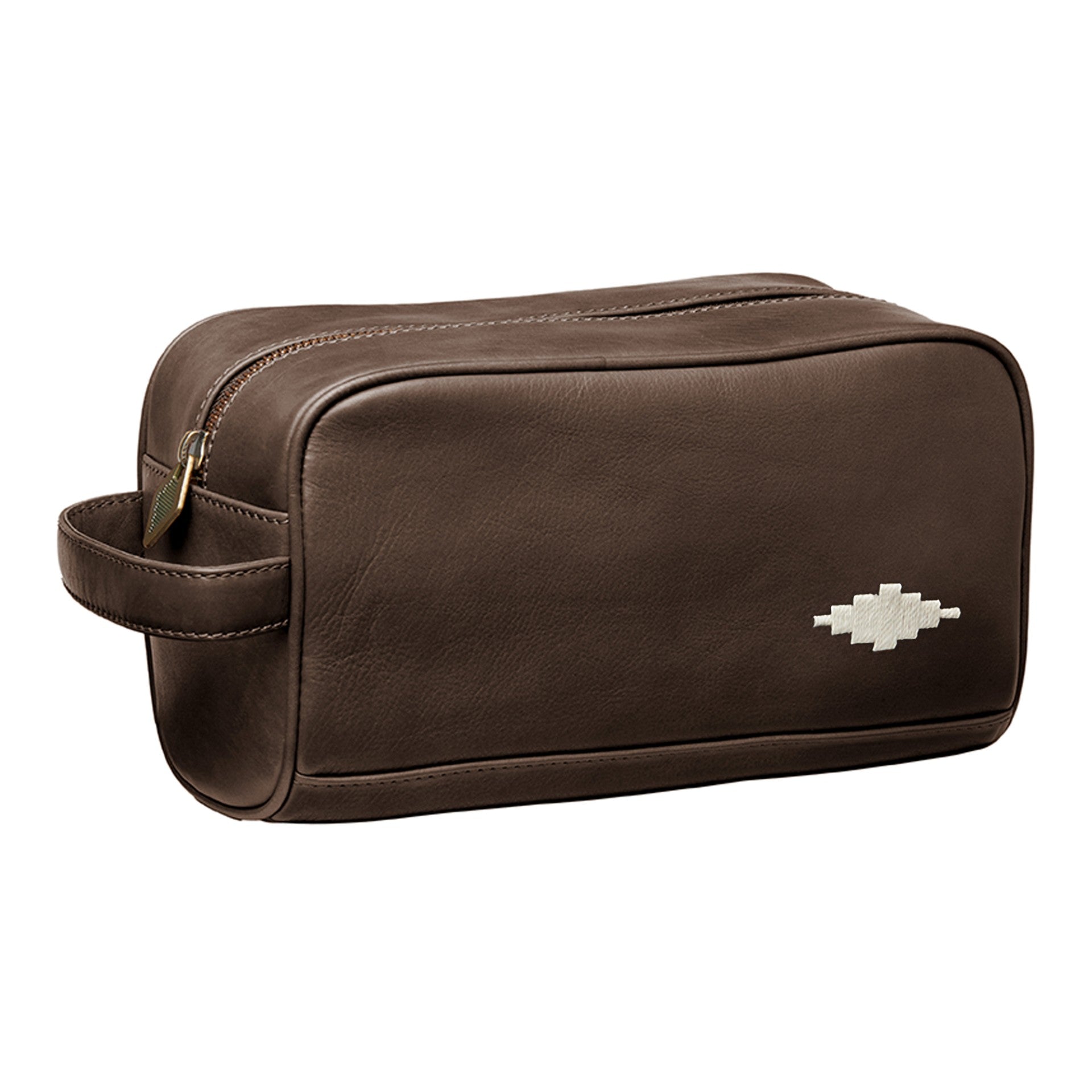 Hombre washbag - brown leather