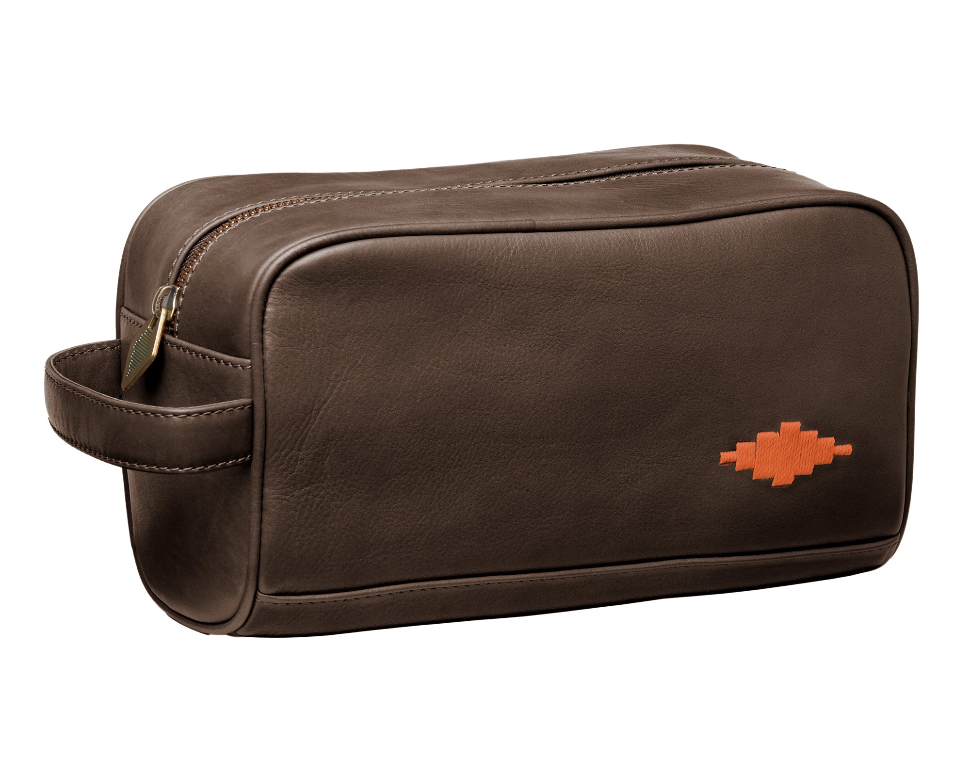 Hombre Kulturtasche - Braunes Leder