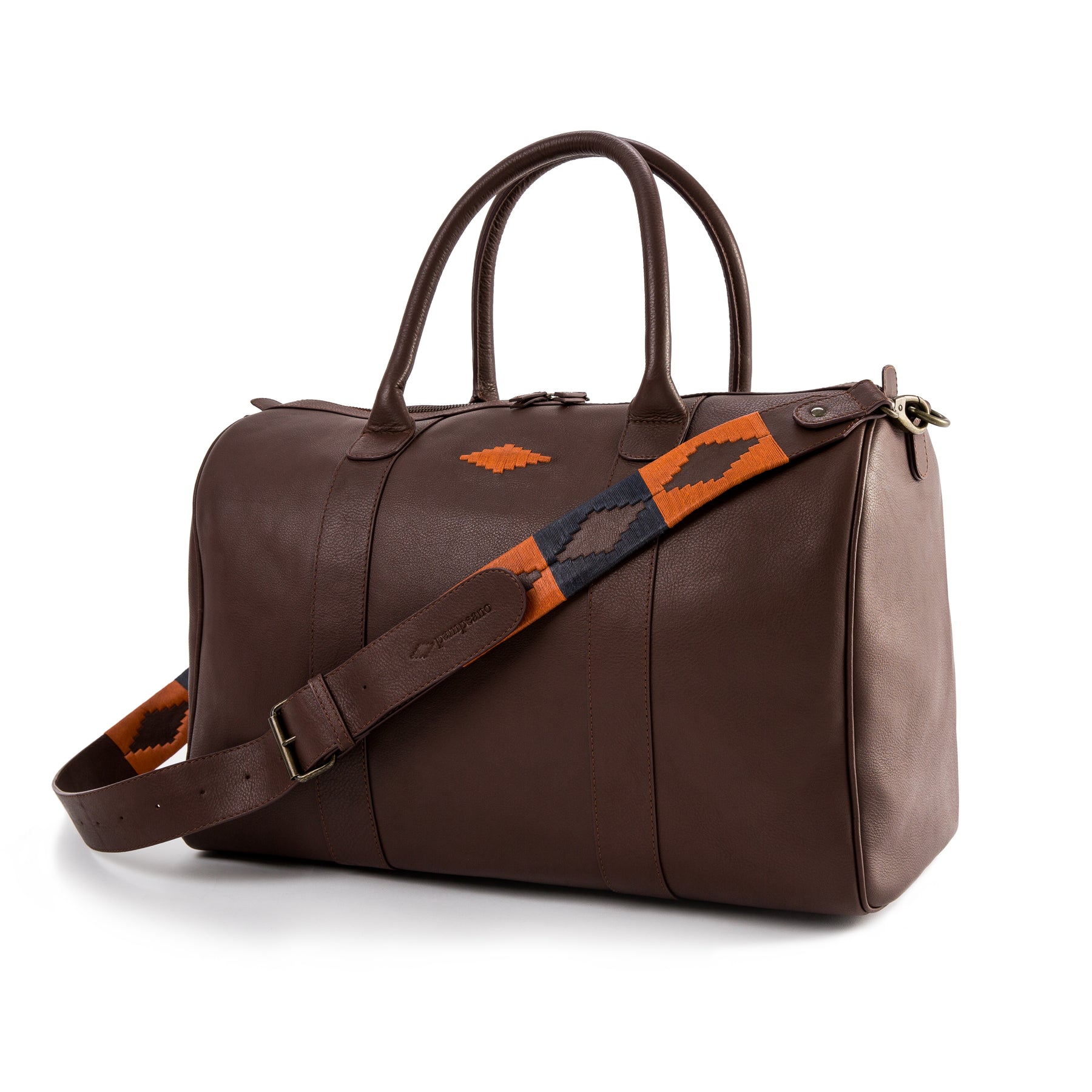 Varon small travel bag Brown Leather pampeano UK