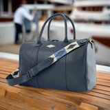 Kleine Reisetasche Varon – Marineblaues Leder