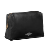 Afeite Kulturtasche - Schwarzes Leder