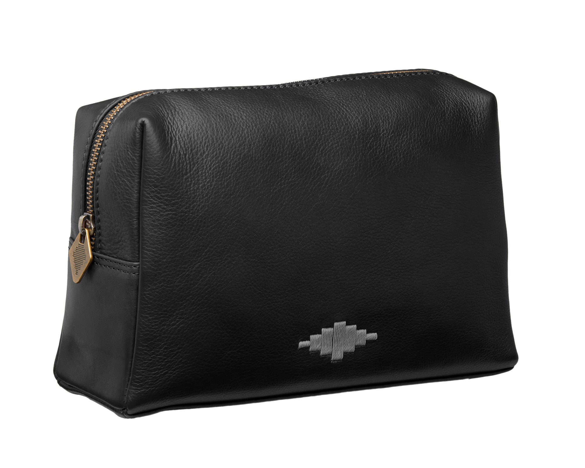 Afeite Kulturtasche - Schwarzes Leder