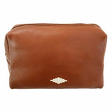 Afeite washbag - tan leather