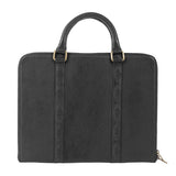 Clara Briefcase with Complimentary Azteca Scarf - Black Leather