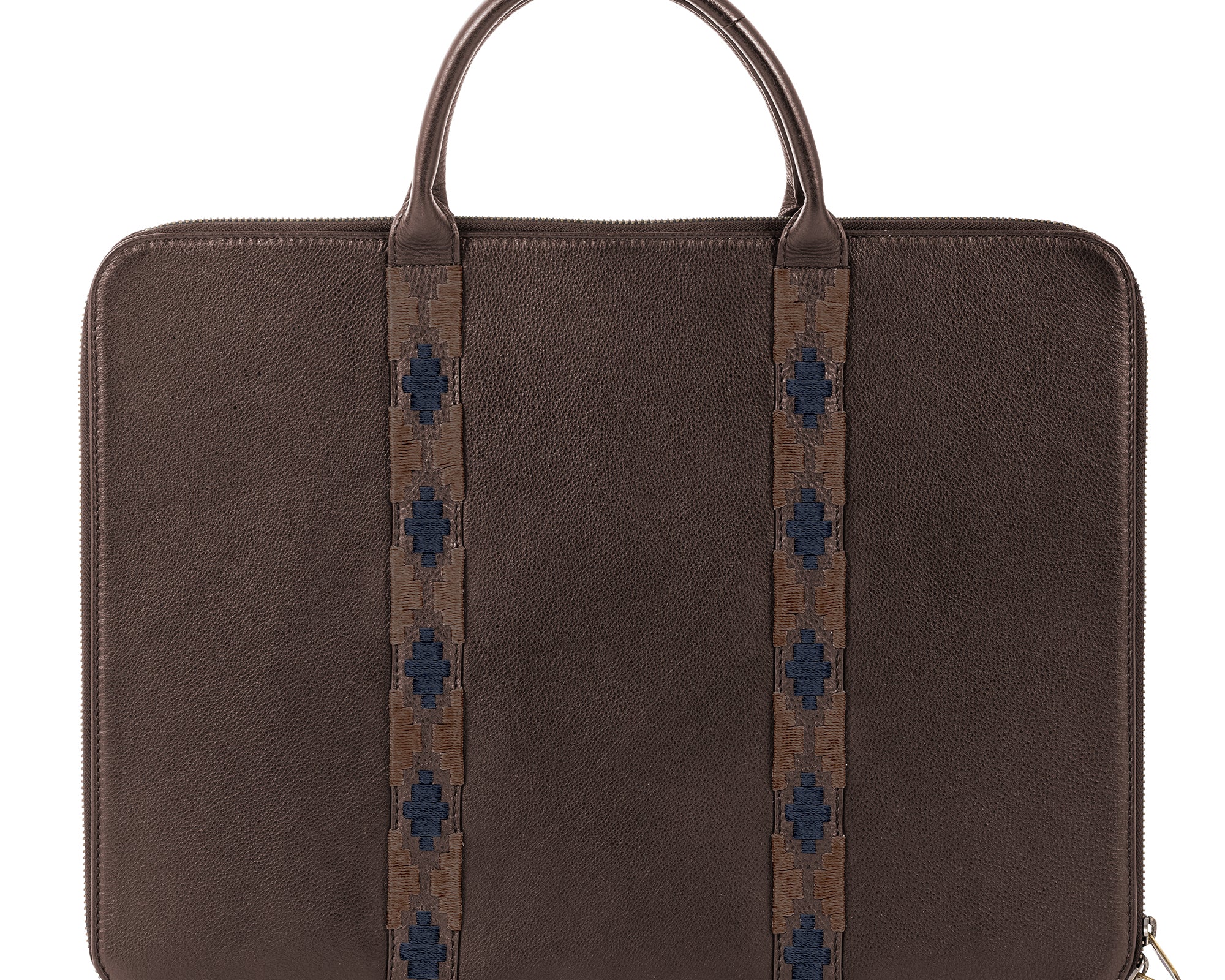 'Empresario' Briefcase - Brown Leather - pampeano UK