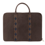 Empresario Briefcase with Complimentary Azteca Scarf -Navy Leather