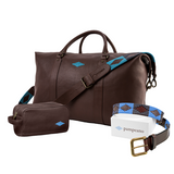 Choice of Any Large Leather Travel Bag, Belt and Washbag