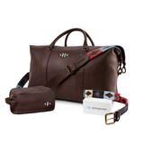 Choice of Any Large Leather Travel Bag, Belt and Washbag