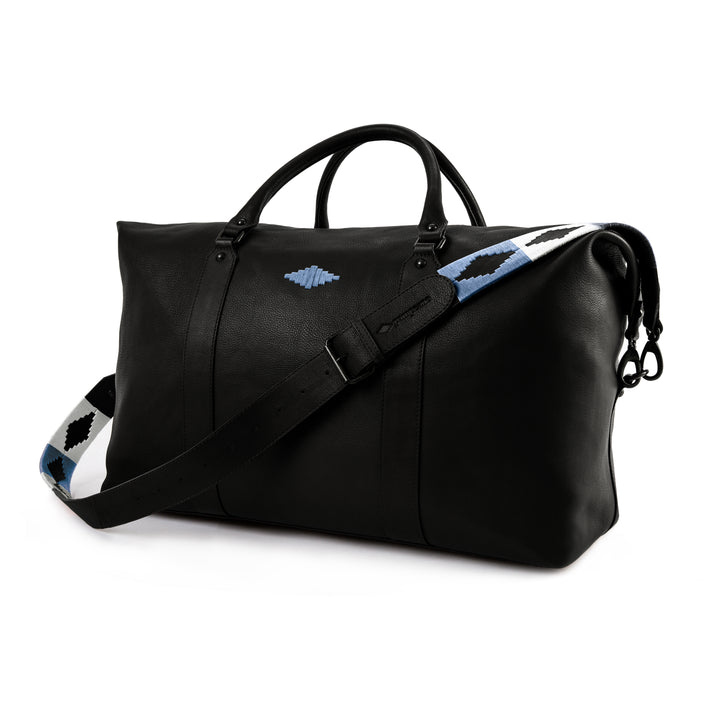 Caballero Large Travel Bag - Black Leather