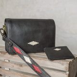 'Cambio' Pouch Purse - Black Leather - pampeano UK
