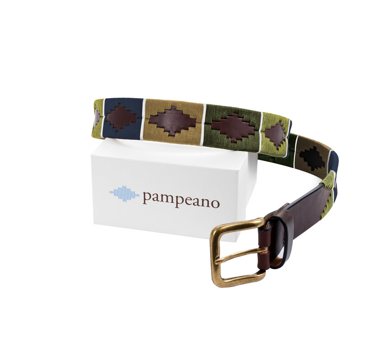 Auswahl aus Pampeano-Pologürtel und Kaschmirschal aus Leder – Geschenkpaket