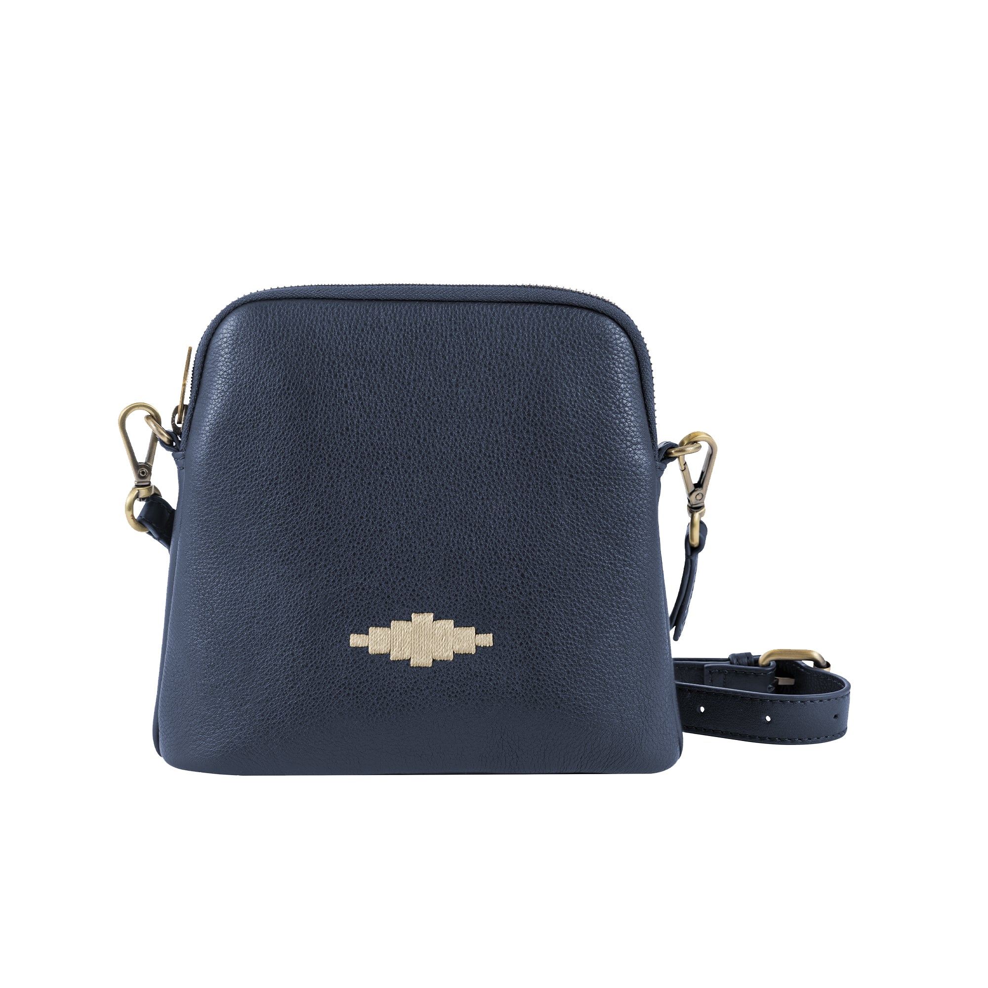 'Belleza' Crossbody Bag - Navy Leather - pampeano UK