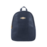 Viajera Small Backpack with Complimentary Scarf - Navy Leather