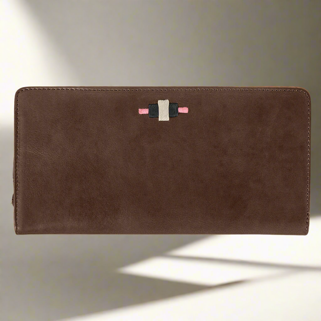 Trapecio Tote Bag with Complimentary Rico Purse - Brown Leather