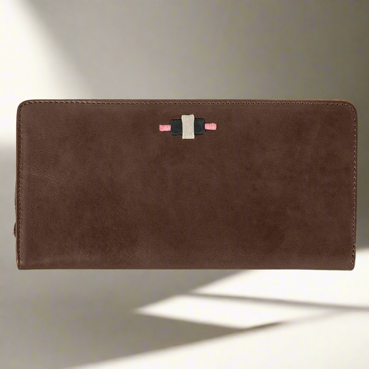 Trapecio Tote Bag with Complimentary Rico Purse - Brown Leather