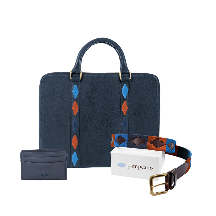 Choice of Any Leather pampeano Belt, Briefcase and Card Holder - Gift Package
