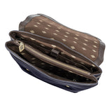 Mochila Backpack - Brown Leather with Navy Canvas