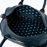 Varon small travel bag - navy leather