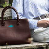 Diversa Satchel Bag - Brown Leather