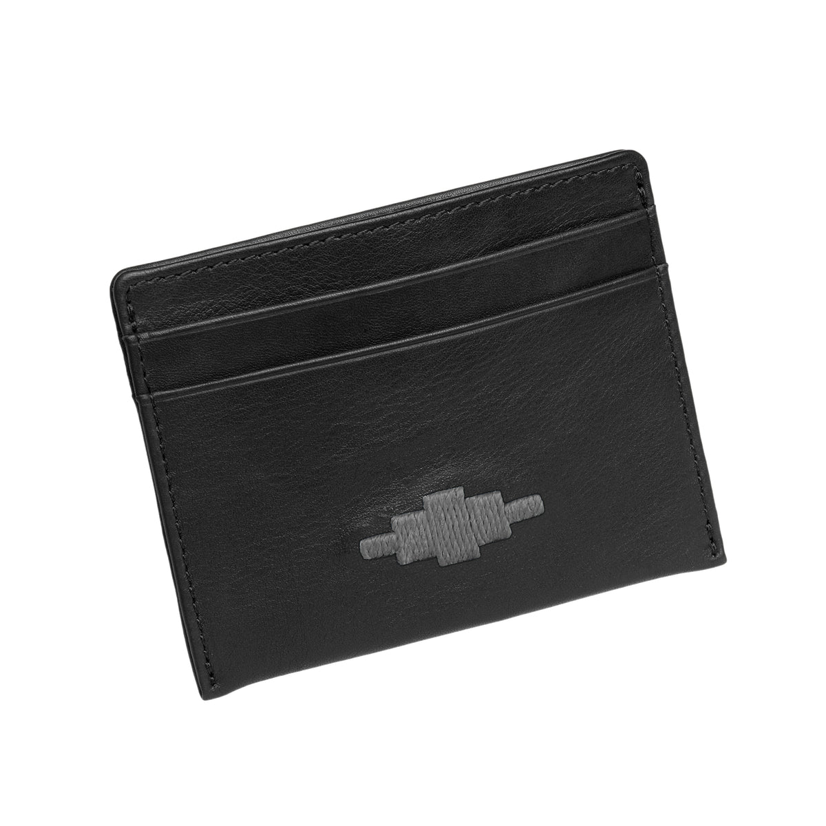 Rombo card slip - black leather