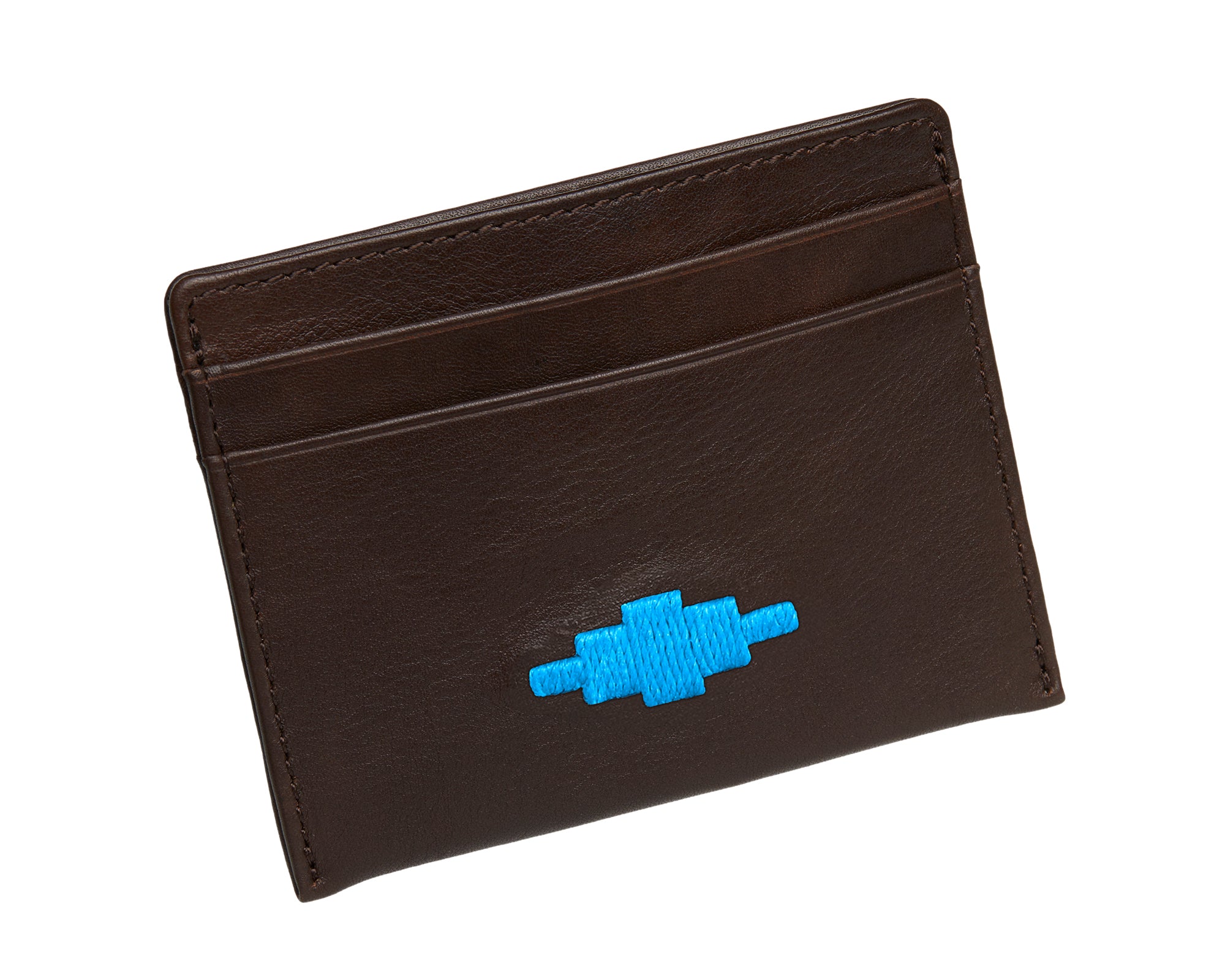 Rombo Card Slip - Brown Leather