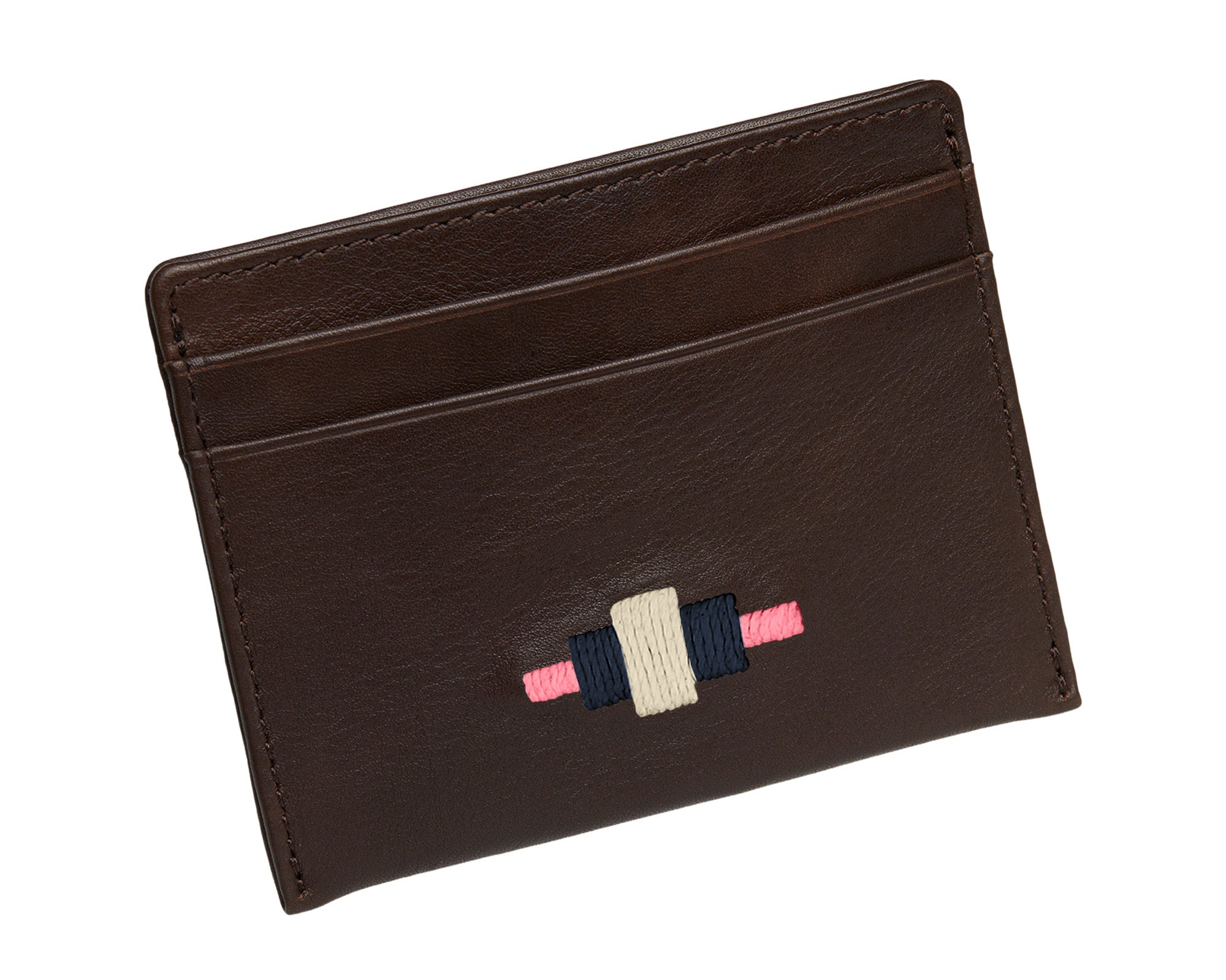 Rombo Card Slip - Brown Leather