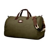 Traje Holdall with Suit Cover - Brown Leather and Forest Canvas
