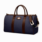 Traje holdall - brown leather and navy canvas