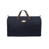 Traje Holdall - Brown Leather and Navy Canvas