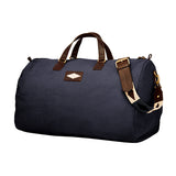 Traje Holdall - Brown Leather and Navy Canvas