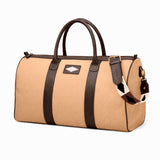 Traje Reisetasche - Braunes Leder und Sand Canvas