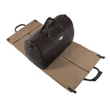 Traje Holdall with Suit Cover - Brown Leather