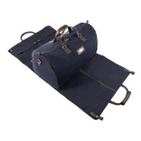 Traje Holdall - Brown Leather and Navy Canvas