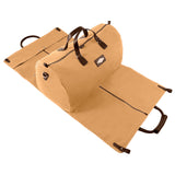Traje Holdall with Suit Cover - Brown Leather and Sand Canvas