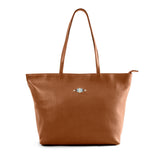 Trapecio Tote Bag - Tan Leather