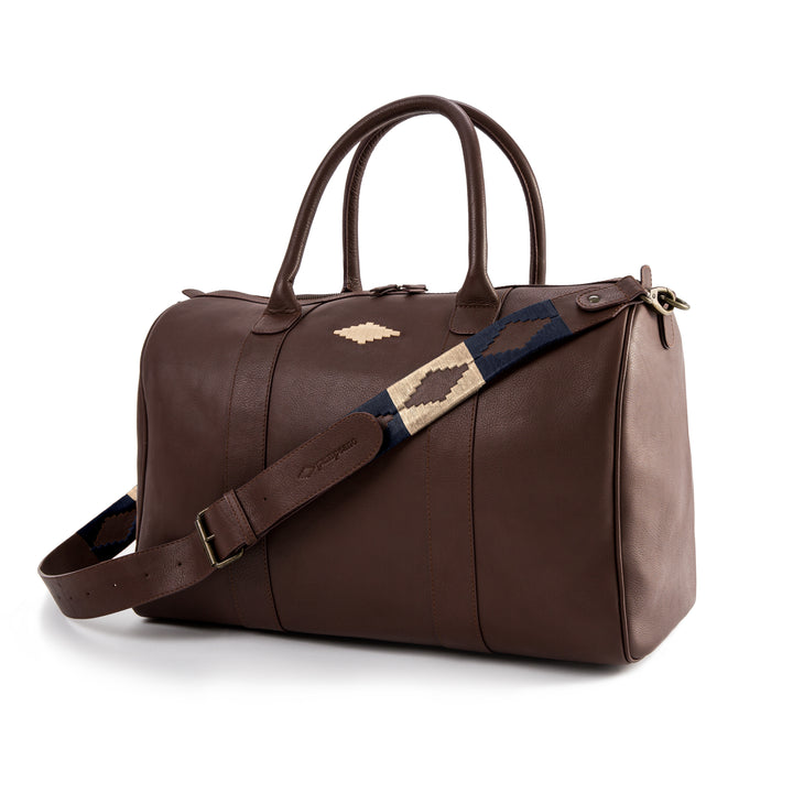 'Varon' Small Travel Bag - Brown Leather - pampeano UK