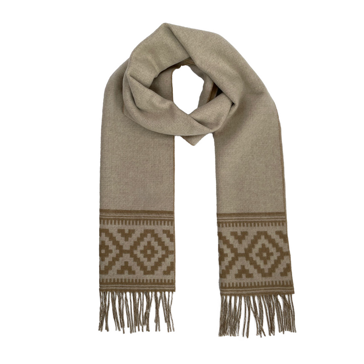Clara Briefcase with Complimentary Azteca Scarf - Brown Leather