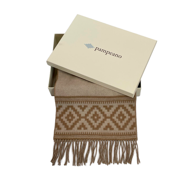 Clara Briefcase with Complimentary Azteca Scarf - Brown Leather