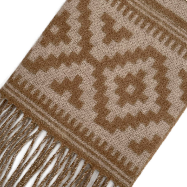 Clara Briefcase with Complimentary Azteca Scarf - Brown Leather