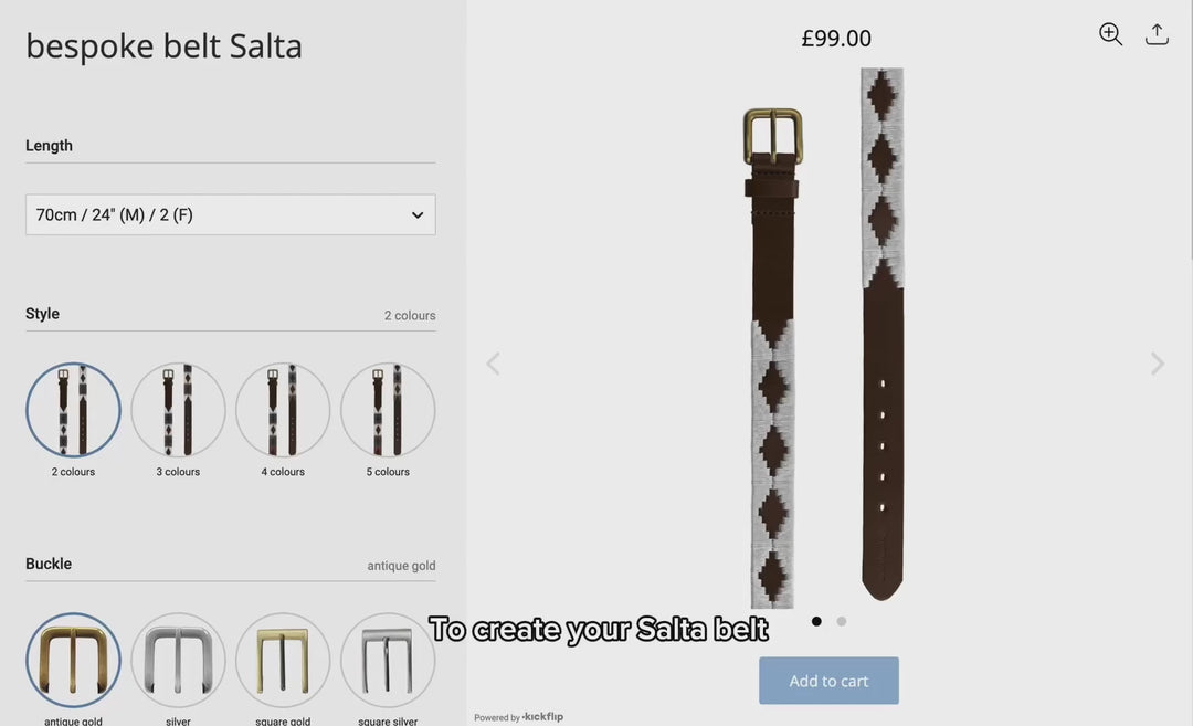 Design Your Own pampeano Belt Style - Salta