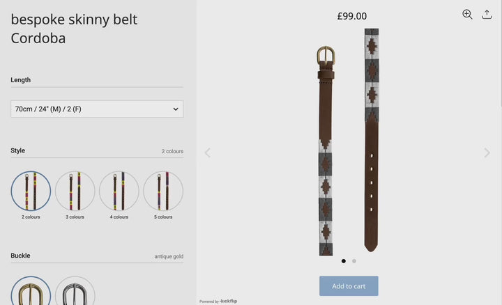 Design Your Own pampeano Belt Style - Cordoba Skinny