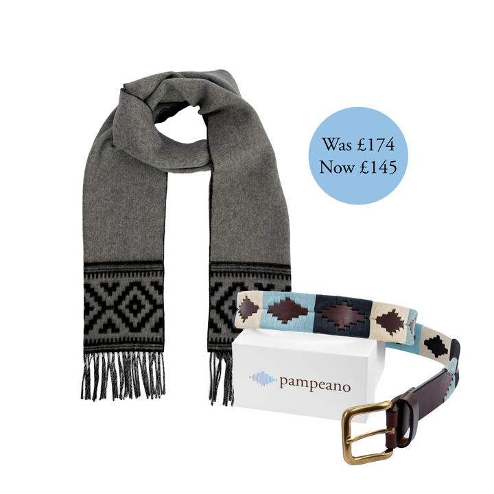 Choice of Any Leather pampeano Belt and Wool Scarf - Gift Package