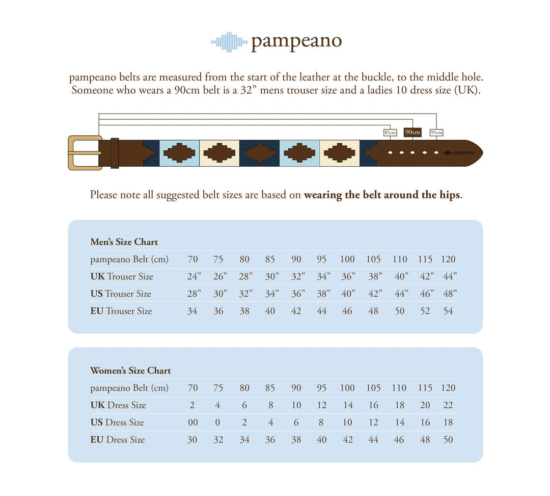 pampeano Polo Belt - 'Ondas'