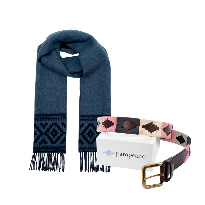 Choice of Any Leather pampeano Belt and Wool Scarf - Gift Package