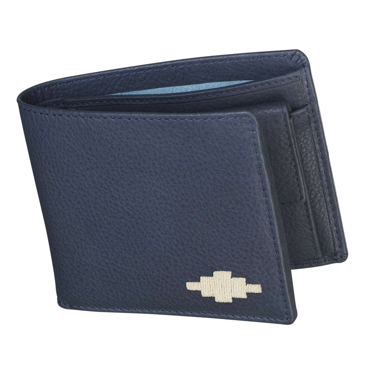 'Moneda' Coin Wallet - Navy Leather - pampeano UK