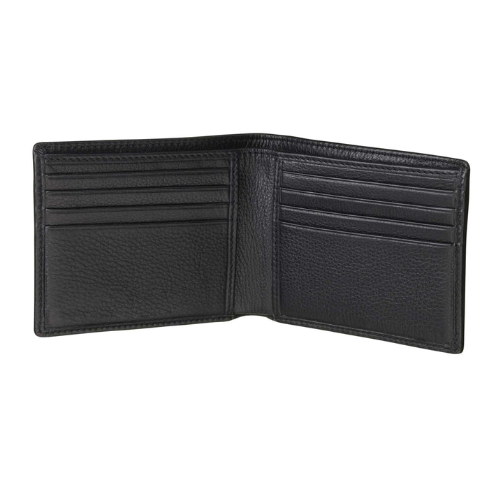 'Dinero' Card Wallet - Black Leather - pampeano UK